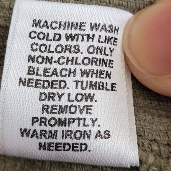 Cato Womens Corduroy Jacket Plus Size 22 24W Olive Green Pockets Button Closure - Picture 8 of 10